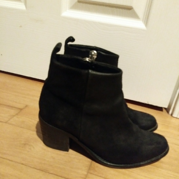 Diesel Chelsea Show pinky ankle black suede boot 7 - Picture 1 of 8